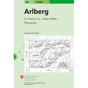 Swiss National Map 239: Arlberg