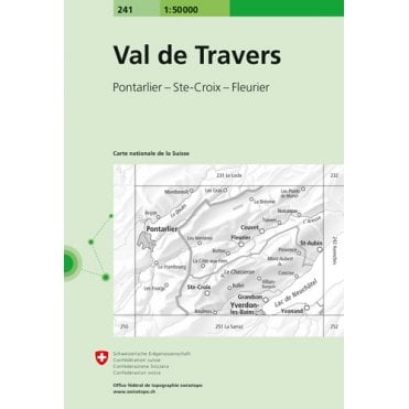 Swiss National Map 241: Val de Travers