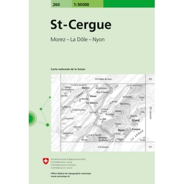 Swiss National Map 260: St-Cergue