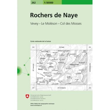 Swiss National Map 262: Rochers de Naye