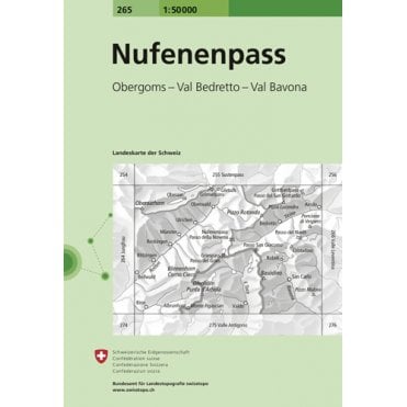 Swiss National Map 265: Nufenenpass