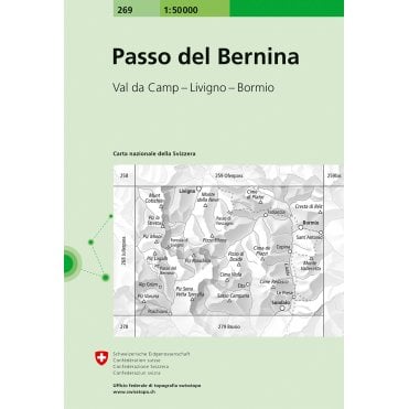 Swiss National Map 269: Passo Del Bernina
