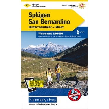 Switzerland hiking map 27: Splügen San Bernardino
