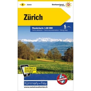 Switzerland hiking map 6: Zurich