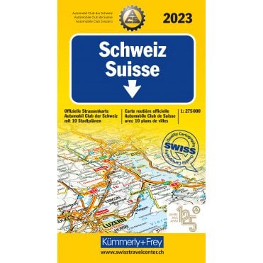 Switzerland ACS (Automobile Club Switzerland) road map by K+F