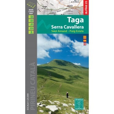 Taga - Serra Cavallera - Sant Amand - Puig Sestela. Hiking map