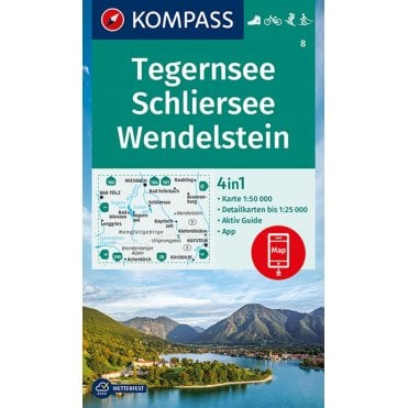 Tegernsee, Schliersee, Wendelstein | Kompass hiking map 8