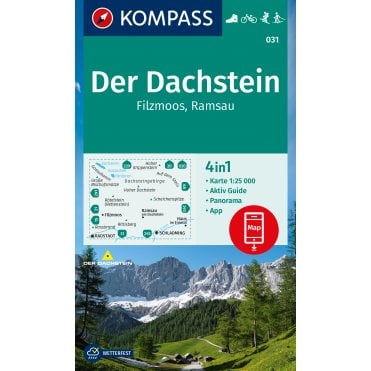 The Dachstein, Ramsau, Filzmoos | Kompass hiking map 031