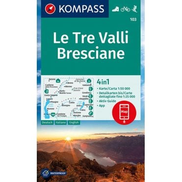 The Path of the Three Valleys | Kompass hiking map 103