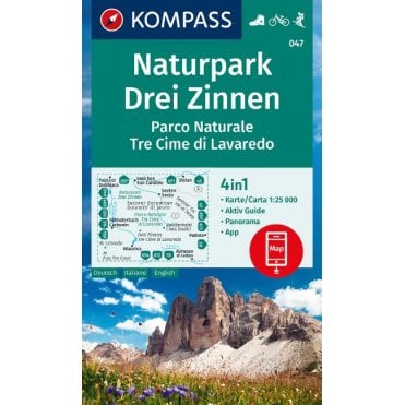 Three Peaks Natural Park, Tre Cime di Lavaredo nature park | Kompass hiking map 047