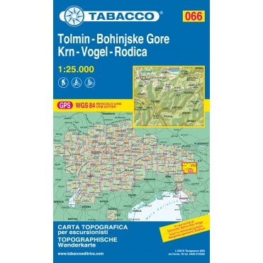Tolmin / Bohinjske Gore / Krn / Vogel / Rodica | Tabacco, map 066