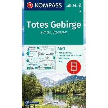 Totes Gebirge, Almtal, Stodertal | Kompass hiking map 19
