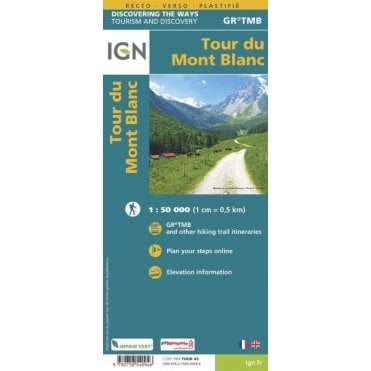 Tour du Mont-Blanc - IGN map 89025