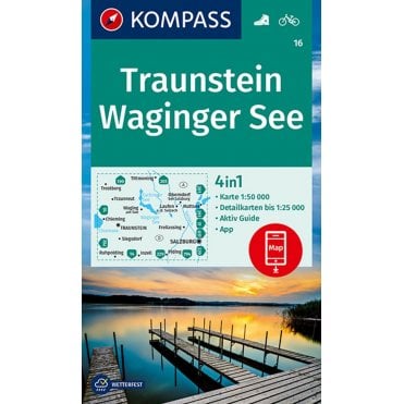 Traunstein, Waginger See | Kompass hiking map 16
