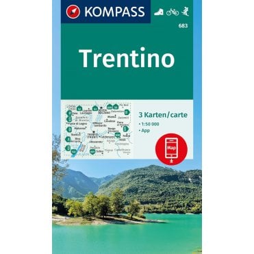 Trentino (3 map set) | Kompass hiking map 683