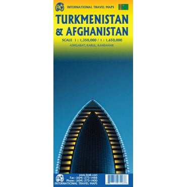 Turkmenistan & Afghanistan Travel Reference Map