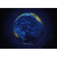 Turning Earth 3D Postcard