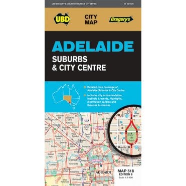 Adelaide Suburbs & City Centre - UBD map 518
