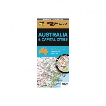 Australia & Capital Cities Map 180