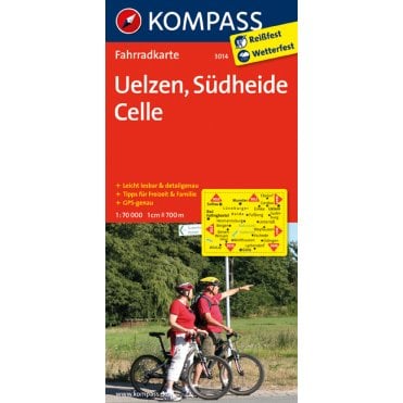 Uelzen, Sudheide, Celle | Kompass cycling map 3014