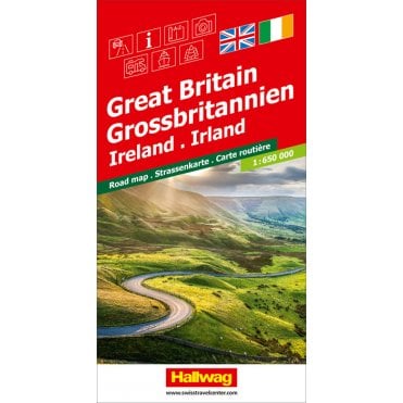 United Kingdom / Ireland road map with distance table