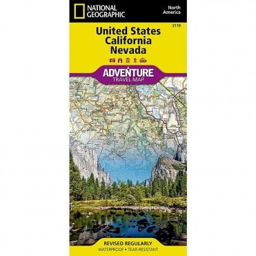 United States, California and Nevada Adventure Map - Nat Geo 3119