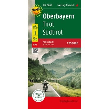 Upper Bavaria - Tyrol - South Tyrol Motorcycle Map