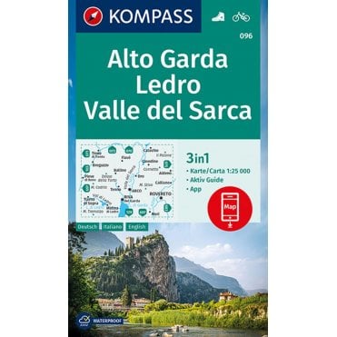 Upper Garda, Ledro, Valle del Sarca | Kompass hiking map 096