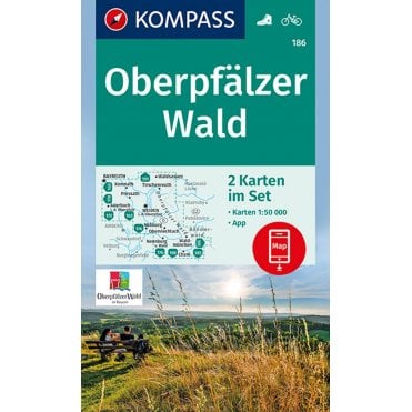 Upper Palatinate forest (2 map set) | Kompass hiking map 186