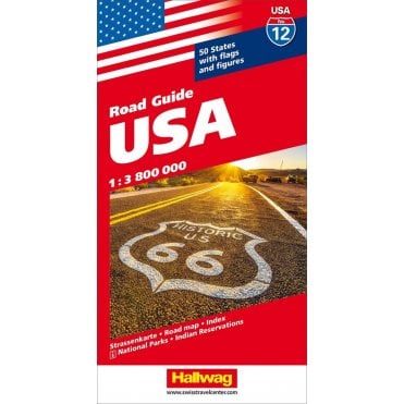 USA road map with Distance table