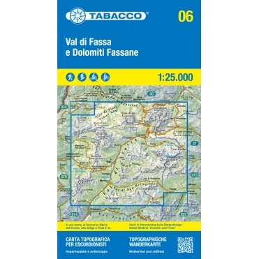 Val di Fassa Dolomiti Fassane | Tabacco, map 06