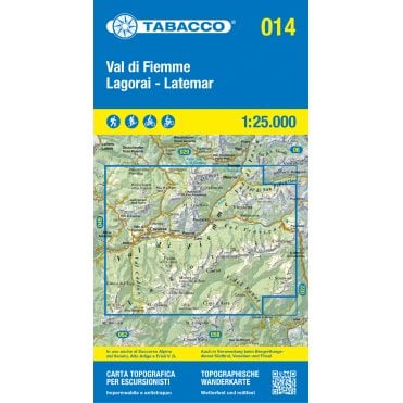 Val di Fiemme / Lagorai / Latemar | Tabacco, map 014