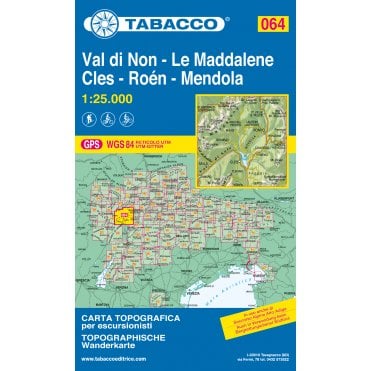 Val di Non - Le Maddalene / Cles / Roén / Mendola | Tabacco, map 064