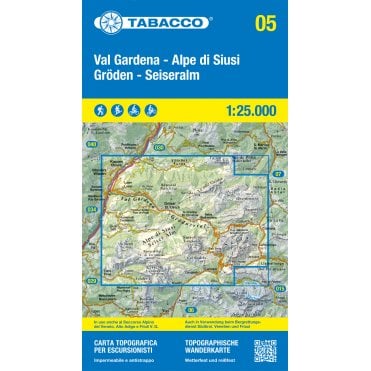 Val Garden Alpe di Siusi | Tabacco, map 05