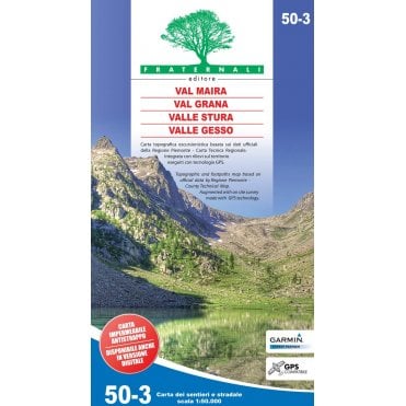 Val Maira, Val Grana, Valle Stura, Valle Gesso - Fratenali 1:50k Hiking Map 3