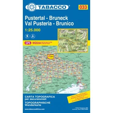 Val Pusteria / Brunico / Pustertal / Bruneck | Tabacco, map 033