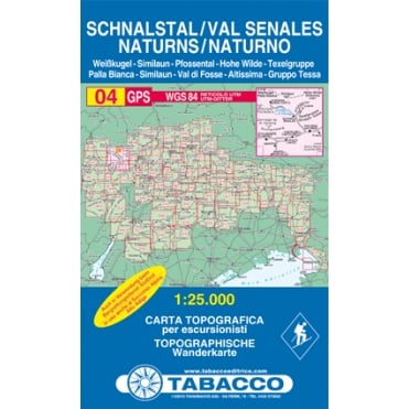 Val Senales Naturno / Schnalstal / Naturns | Tabacco, map 04