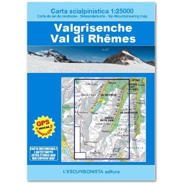Valgrisenche, Val di Rhêmes: 1:25k Ski Touring Map - L'Escur