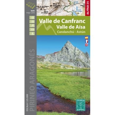 Valle de Canfranc - Valle de Aisa (Candanchu - Astun). Hiking map & guide