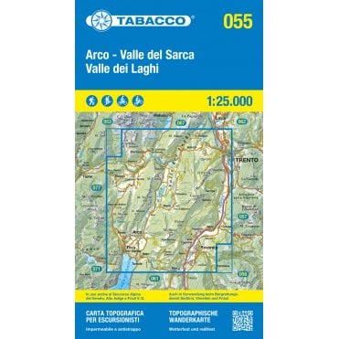 Valle del Sarca / Arco / Riva del Garda | Tabacco, map 055