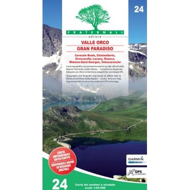 Valle Orco, Gran Paradiso - Fratenali Hiking Map 24