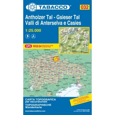 Valli di Anterselva / Casies | Tabacco, map 032