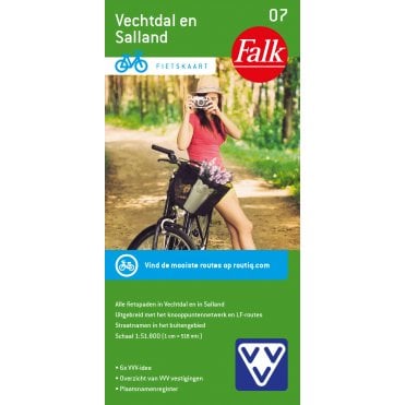 Vechtdal and Salland (Netherlands) - Falk 1:50k Cycling Map