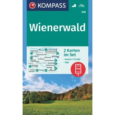 Vienna Woods Kompass 2-Map Set | Kompass hiking map 208