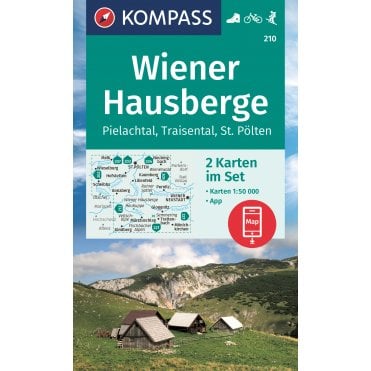 Vienna's local mountains, Pielachtal, Traisental, St. Polten | Kompass hiking map 210