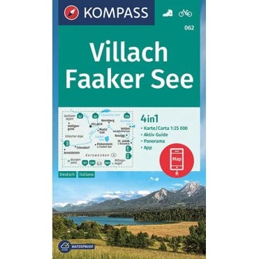Villach, Lake Faak / Faaker See | Kompass hiking map 062
