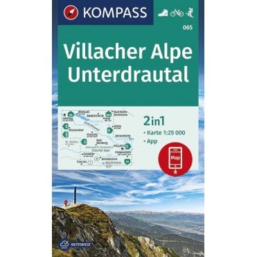 Villacheralpe, lower Drautal | Kompass hiking map 065