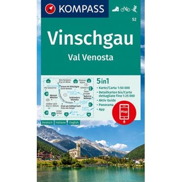 Vinschgau Valley / Val Venosta | Kompass hiking map 52