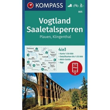 Vogtland Saale valley dams | Kompass hiking map 805