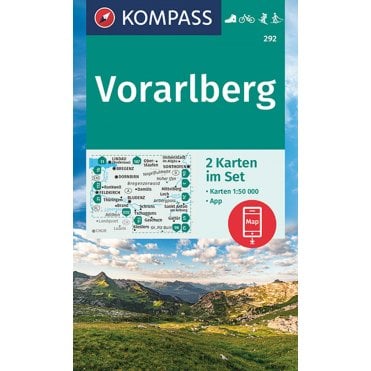 Vorarlberg (2 map set) | Kompass hiking map 292